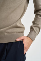 Polo uomo in maglia tortora PROSECCO KHAKI EDD 