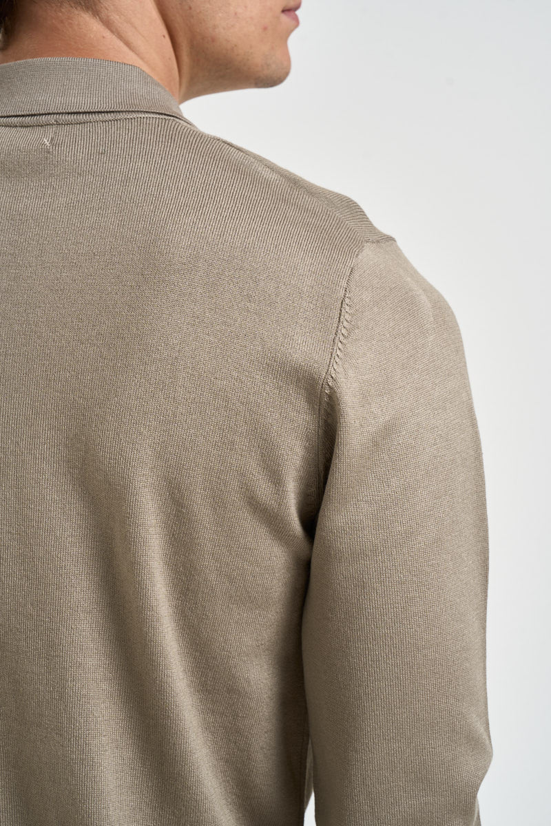Polo uomo in maglia tortora PROSECCO KHAKI EDD 