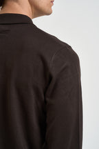 Polo uomo in maglia marrone scuro PROSECCO MORO EDD 
