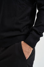 Polo uomo in maglia nera PROSECCO NERO EDD 
