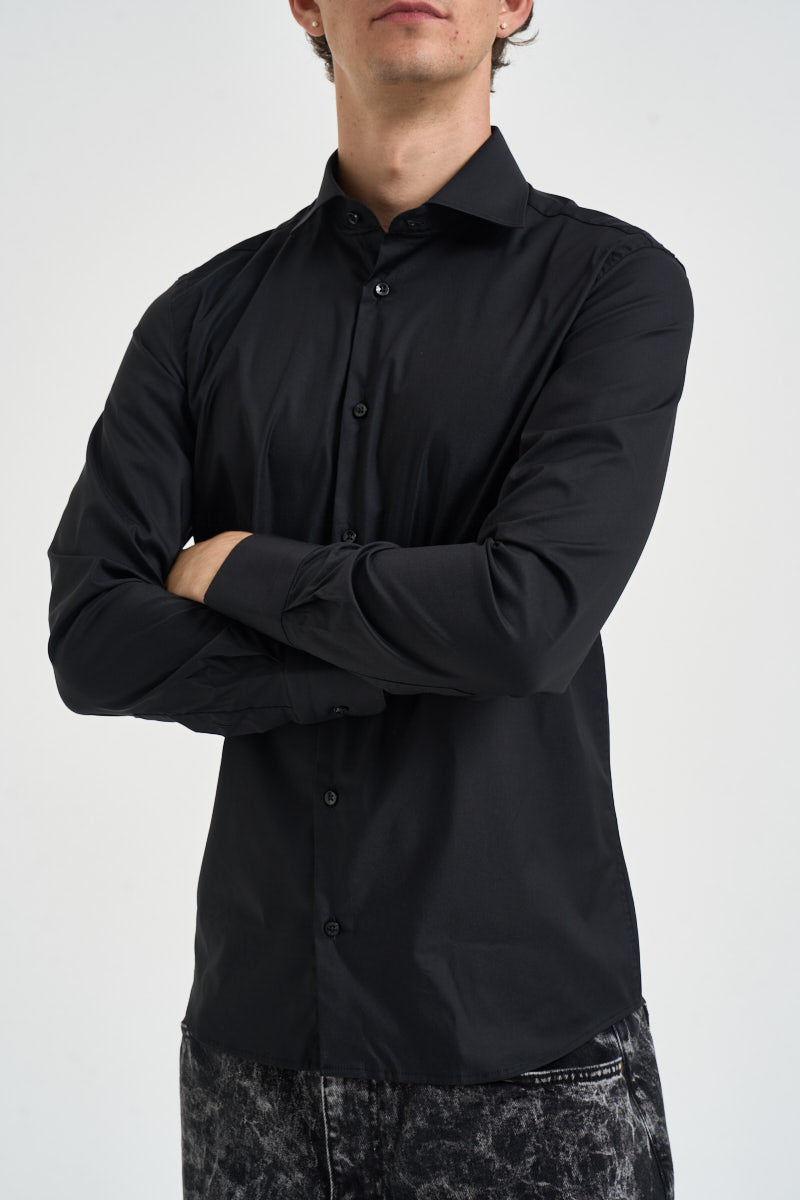 Camicia uomo classica nera SINFONIA NERO EDD 