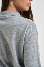 Polo donna in maglia grigia 0011 GRIGIO ELEH 