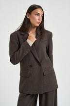 Blazer donna doppiopetto marrone 0012 MORO ELEH 