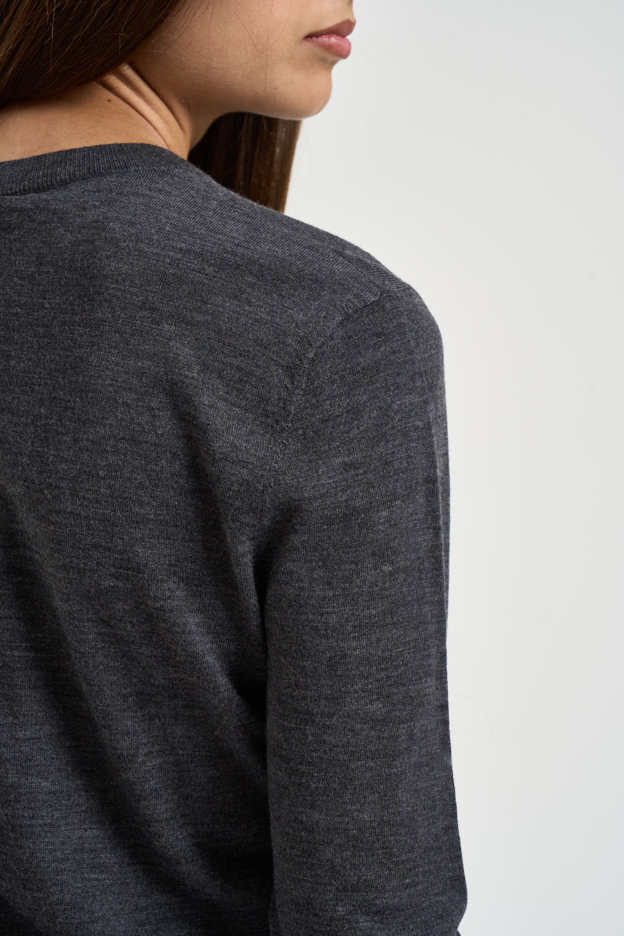 Cardigan donna con bottoni grigio antracite 0015 GRIGIO ELEH 