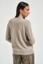 Maglia donna in lana tortora 0019 BEIGE ELEH 