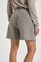 Bermuda donna con pinces grigio mélange 0089 GRIGIO ELEH 