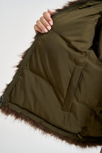 Gilet donna in ecopelliccia marrone 0129 MARRONE ELEH 