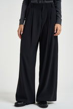 Pantaloni donna a palazzo neri 0271 NERO ELEH 