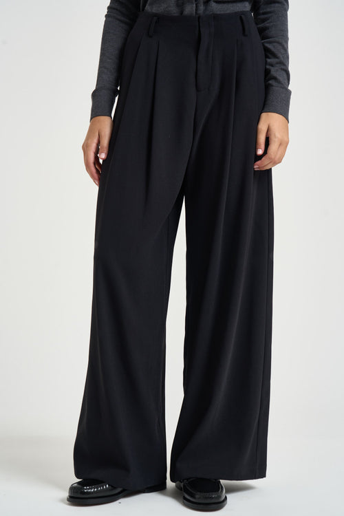 Pantaloni donna a palazzo neri - 1