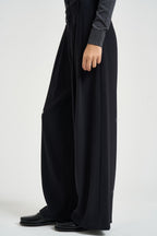 Pantaloni donna a palazzo neri 0271 NERO ELEH 
