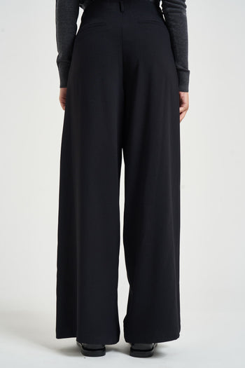 Pantaloni donna a palazzo neri - 3