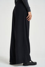 Pantaloni donna a palazzo neri 0271 NERO ELEH 