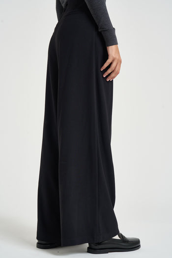 Pantaloni donna a palazzo neri - 4