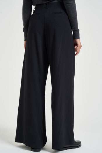 Pantaloni donna a palazzo neri - 5