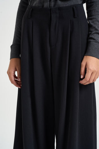 Pantaloni donna a palazzo neri - 6