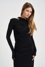 Abito donna lungo nero 0286 NERO ELEH 