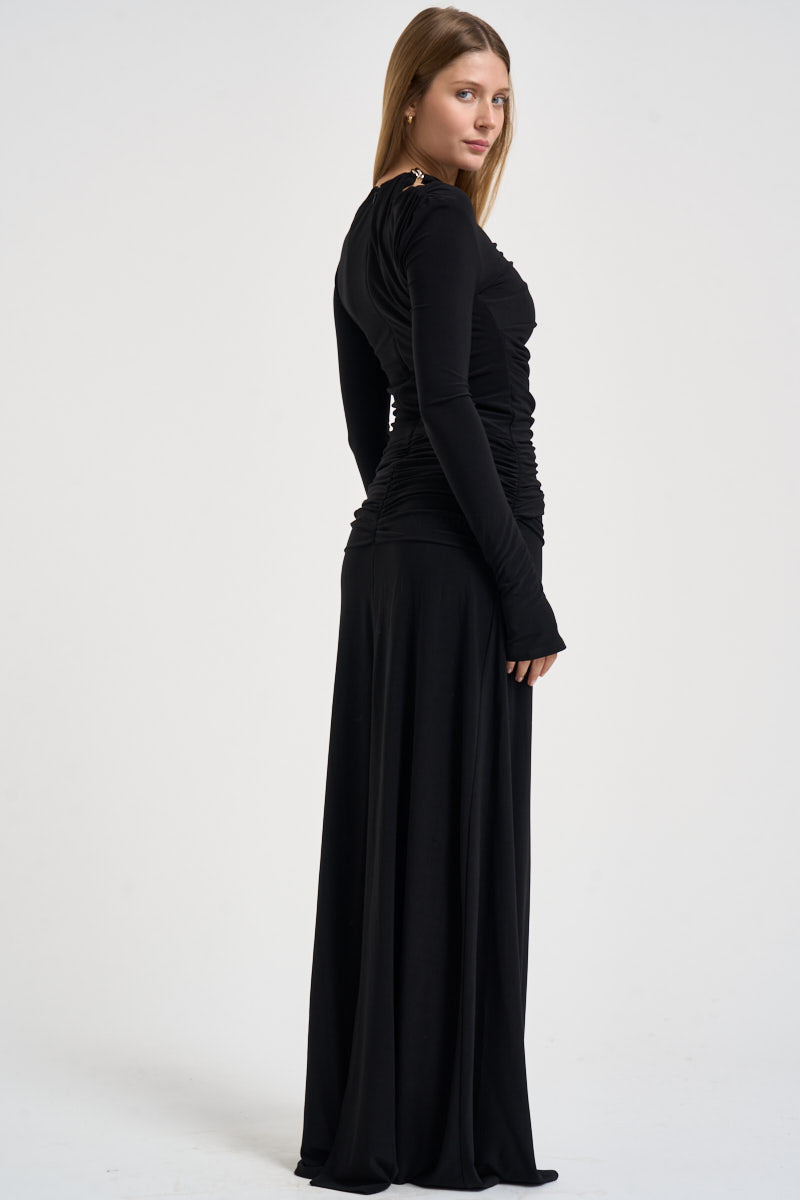 Abito donna lungo nero 0286 NERO ELEH 