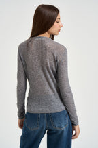 Maglia donna a coste grigia 26007 GRIGIO ELEH 