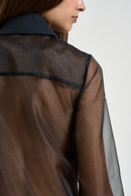 Camicia donna in organza nera CA168 110 ELISABETTA FRANCHI 