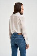 Camicia donna semitrasparente bianca CA194 360 ELISABETTA FRANCHI 