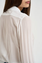 Camicia donna semitrasparente bianca CA194 360 ELISABETTA FRANCHI 