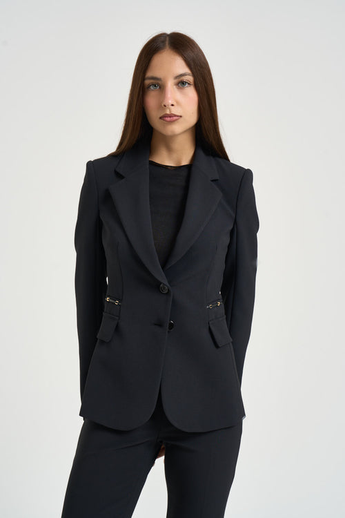 Blazer donna monopetto nero - 2