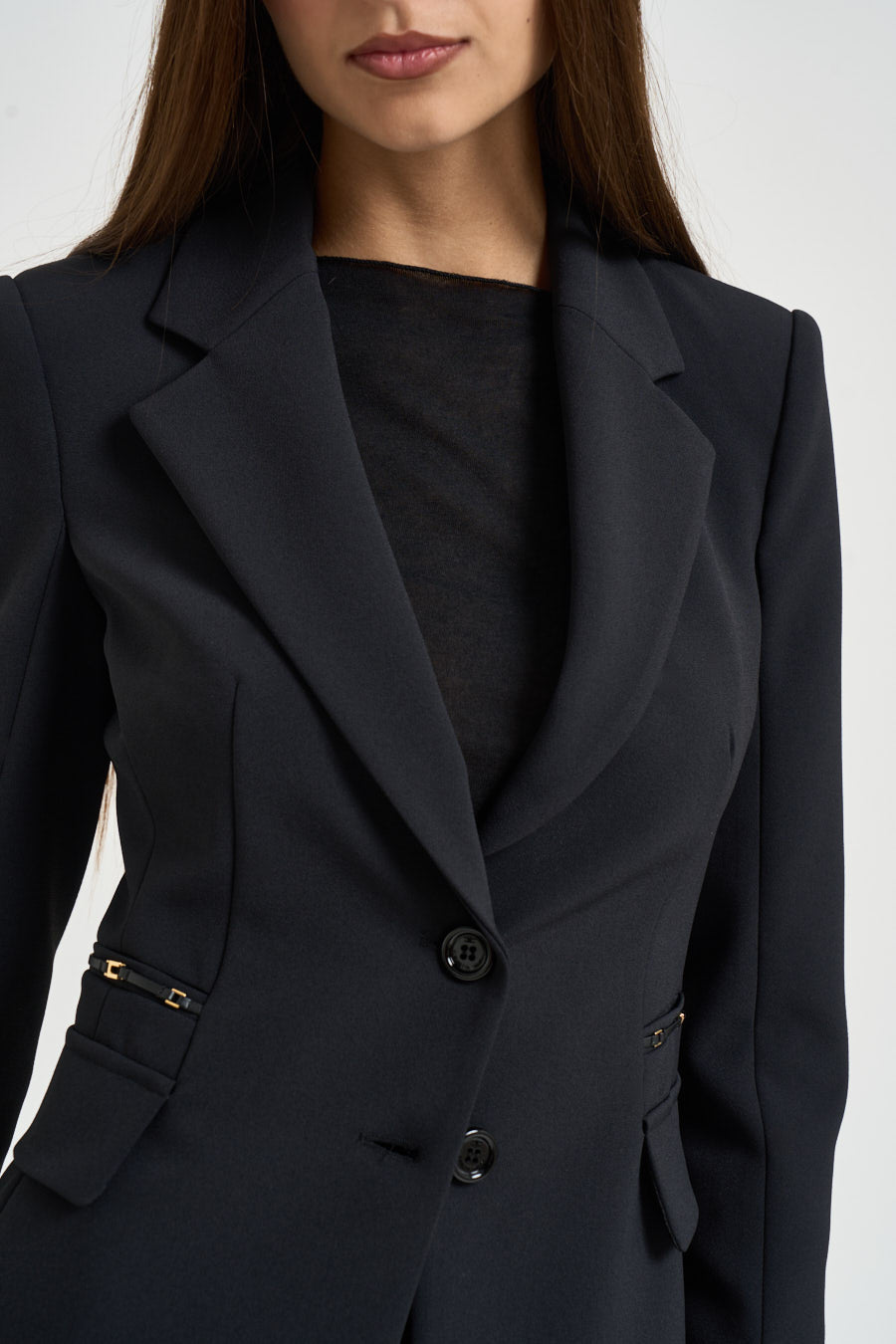 Blazer donna monopetto nero GI274 110 ELISABETTA FRANCHI 