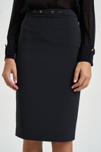 Gonna donna a tubino nera GO223 110 ELISABETTA FRANCHI 