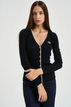 Cardigan donna tricot nero MK16B 685 ELISABETTA FRANCHI 