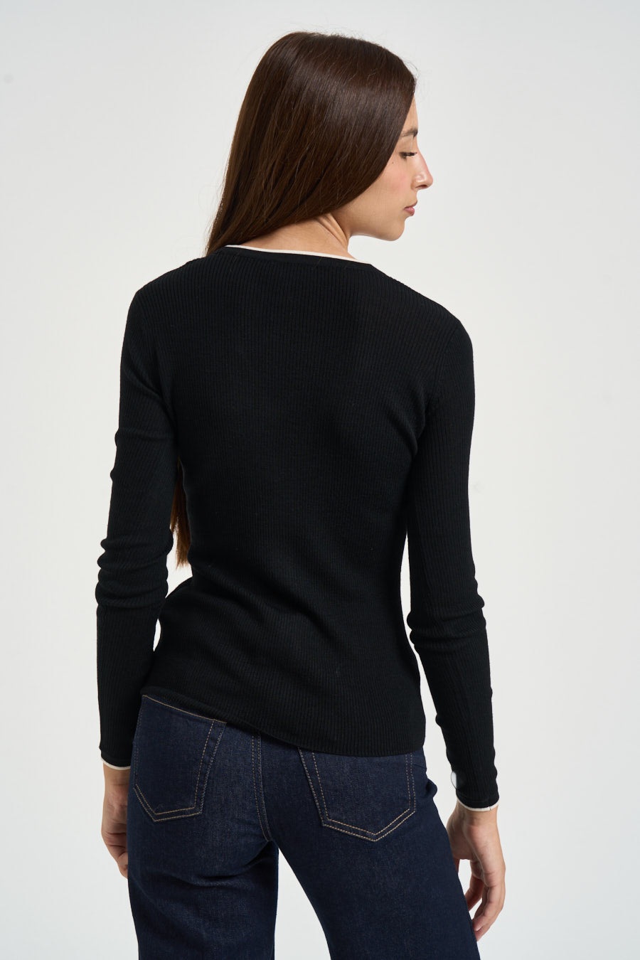 Cardigan donna tricot nero MK16B 685 ELISABETTA FRANCHI 