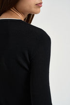 Cardigan donna tricot nero MK16B 685 ELISABETTA FRANCHI 