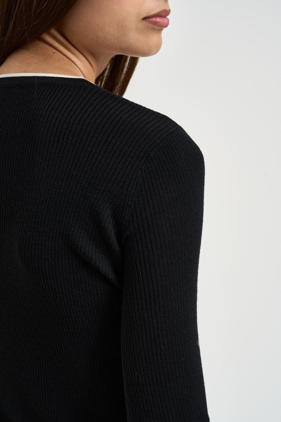 Cardigan donna tricot nero MK16B 685 ELISABETTA FRANCHI 
