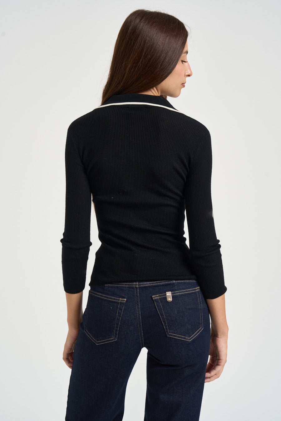 Maglia donna tricot nera MK17B 685 ELISABETTA FRANCHI 