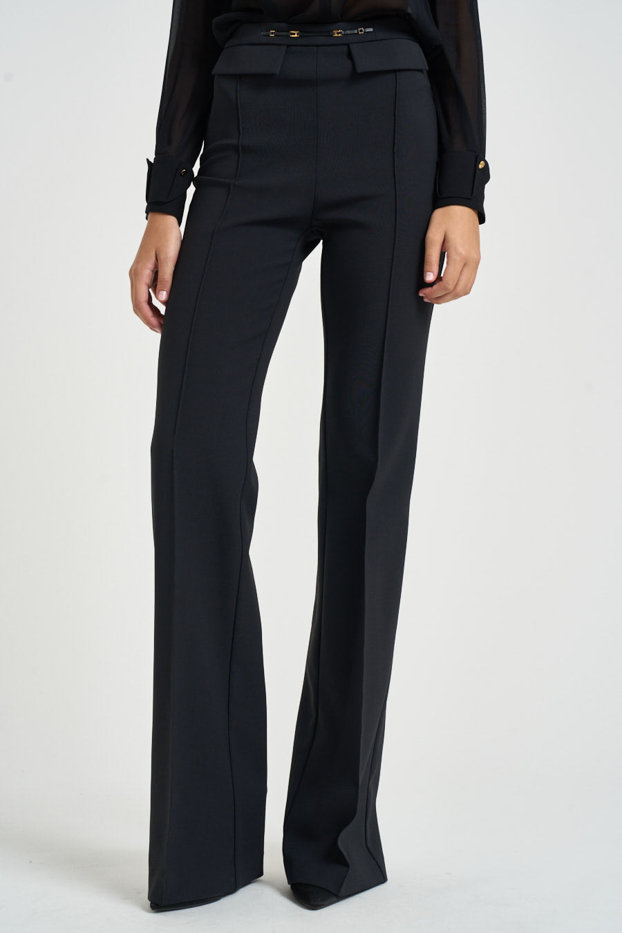 Pantalone donna a vita alta nero PA196 110 ELISABETTA FRANCHI 