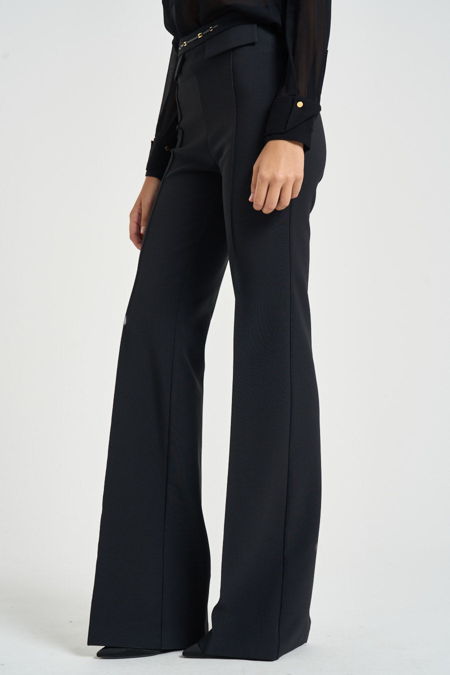 Pantalone donna a vita alta nero PA196 110 ELISABETTA FRANCHI 