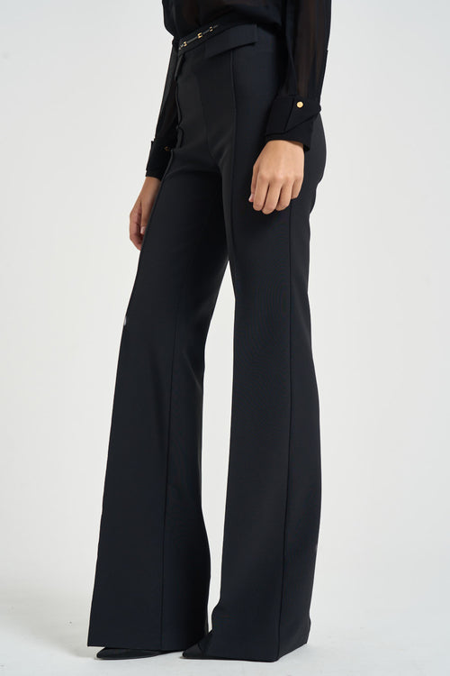 Pantalone donna a vita alta nero - 2