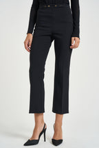Pantalone donna dettaglio gioiello nero PA198 110 ELISABETTA FRANCHI 