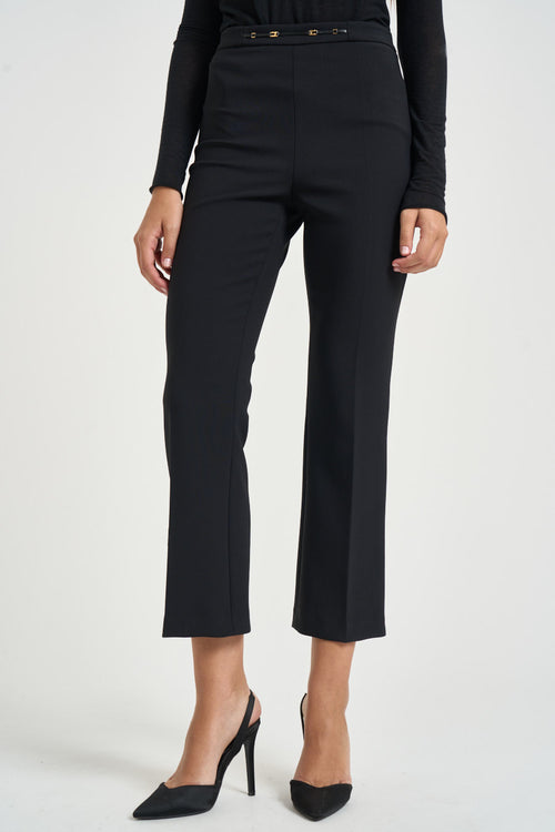 Pantalone donna dettaglio gioiello nero - 1