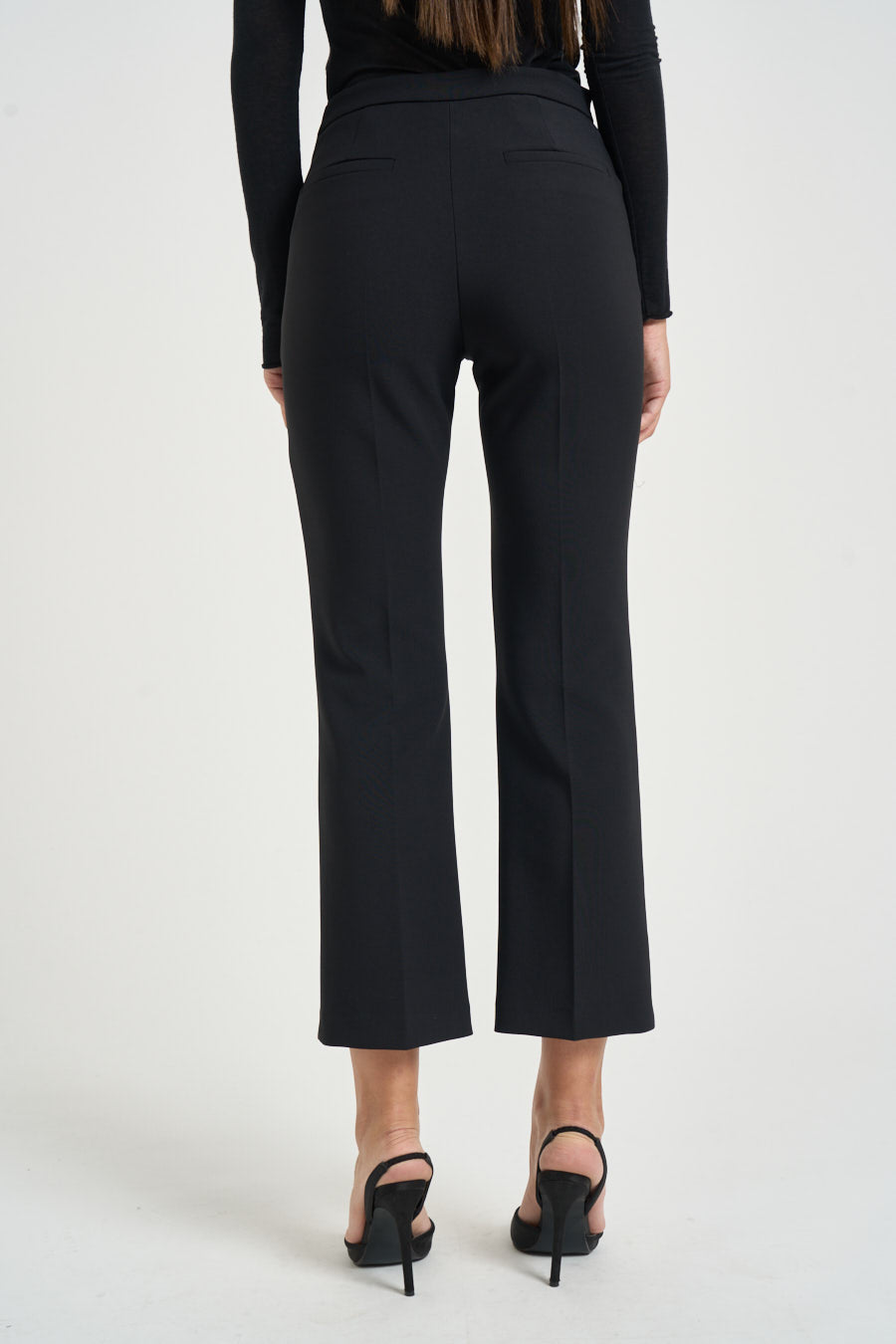 Pantalone donna dettaglio gioiello nero PA198 110 ELISABETTA FRANCHI 