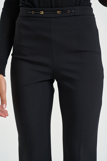 Pantalone donna dettaglio gioiello nero - 5