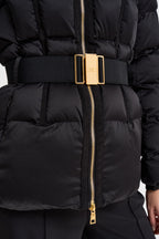 Piumino donna con cintura in vita nero PI92D 110 ELISABETTA FRANCHI 