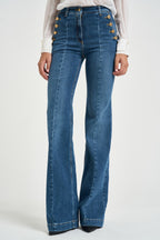 Jeans donna a zampa blu PJ12D 66E2139 ELISABETTA FRANCHI 