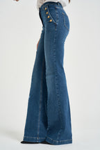 Jeans donna a zampa blu PJ12D 66E2139 ELISABETTA FRANCHI 