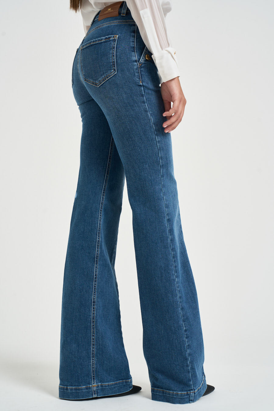 Jeans donna a zampa blu PJ12D 66E2139 ELISABETTA FRANCHI 