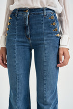 Jeans donna a zampa blu PJ12D 66E2139 ELISABETTA FRANCHI 