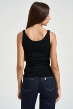 Canotta donna in maglia nera TK03B 110 ELISABETTA FRANCHI 