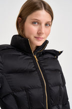 Piumino donna con cintura in vita nero PI92D 110 ELISABETTA FRANCHI 