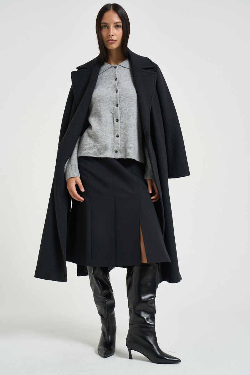 Cappotto donna lungo grigio antracite COLIMBO 003 EMME 