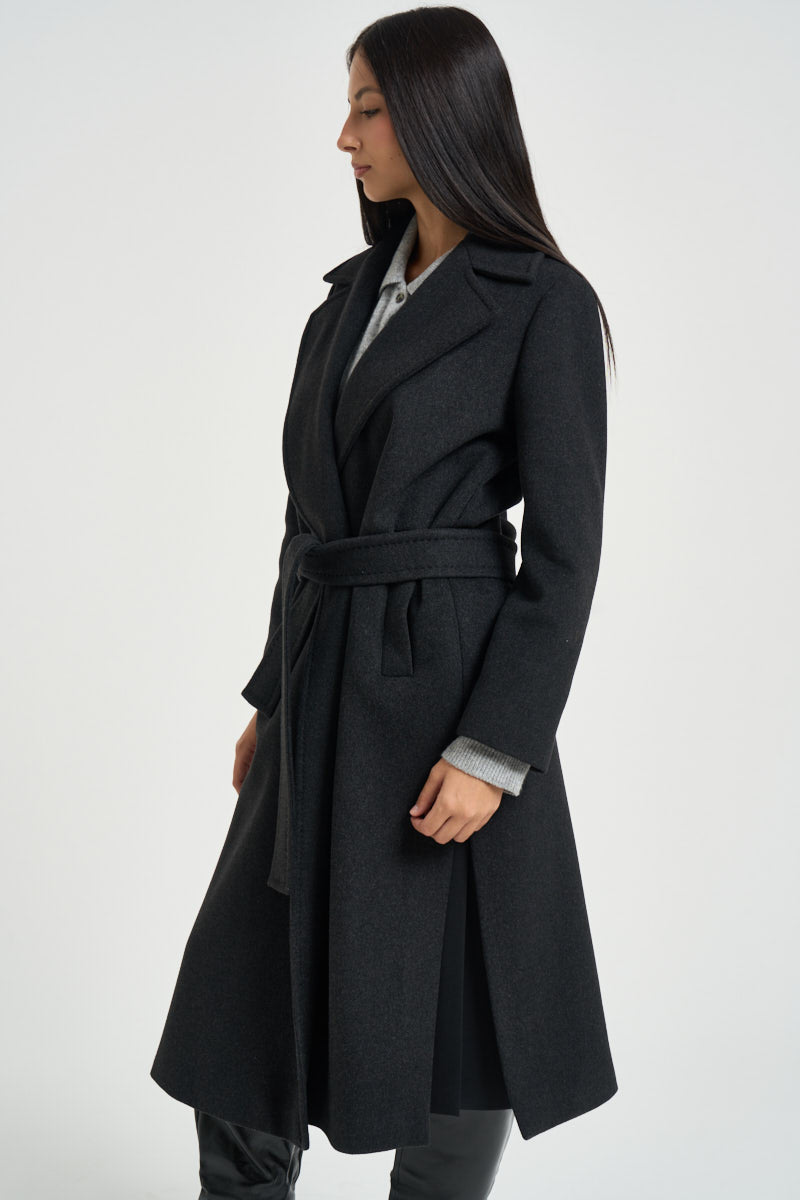 Cappotto donna lungo grigio antracite COLIMBO 003 EMME 