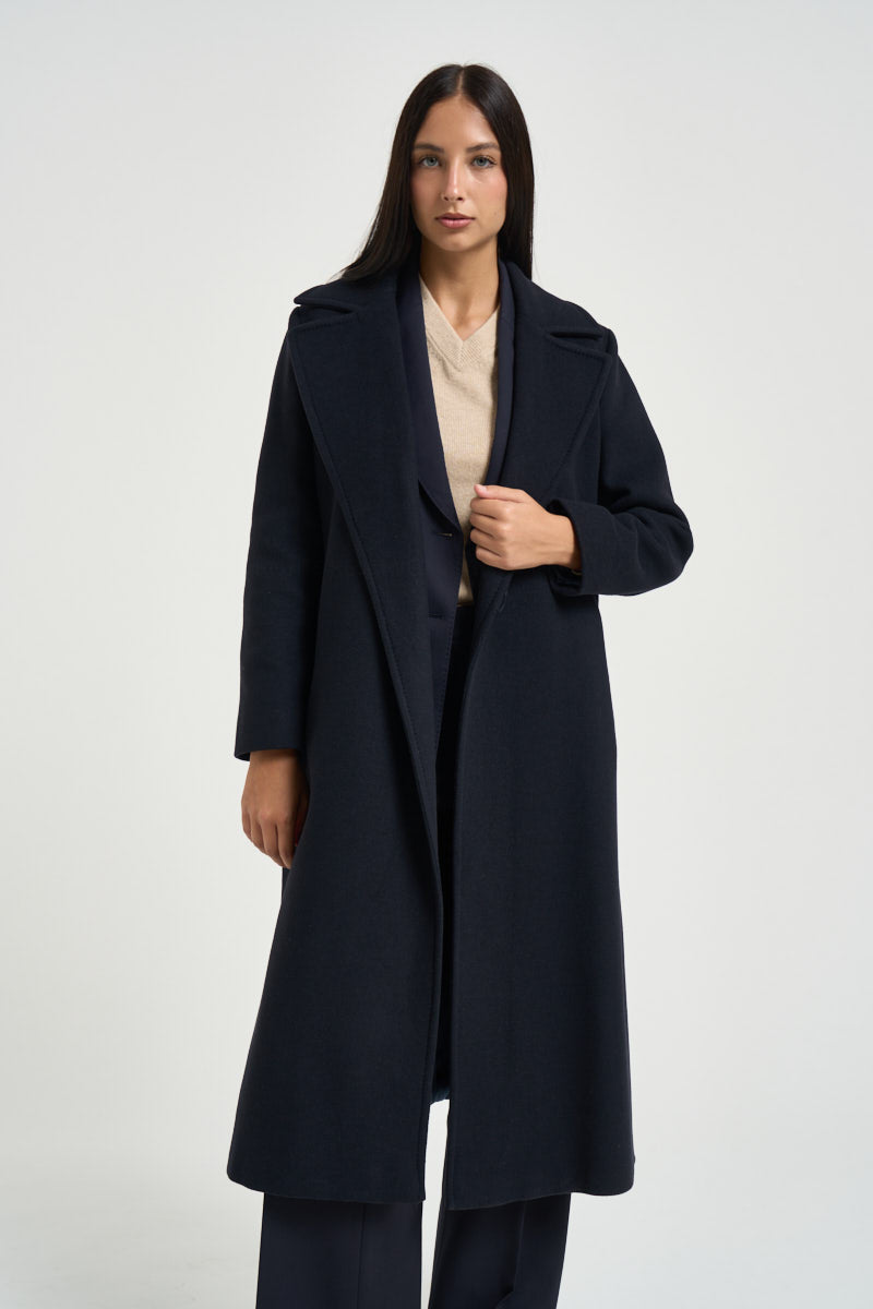 Cappotto donna lungo blu notte COLIMBO 005 EMME 